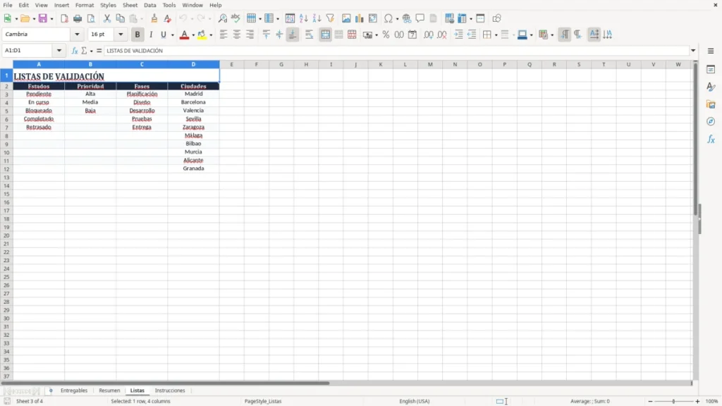 Listas – Seguimiento de entregables Excel – Plantilla gratis (2026)