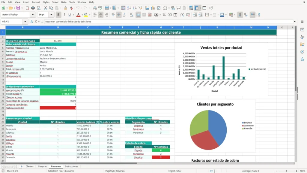 Resumen – Ficha cliente Excel – Plantilla gratis (2026)