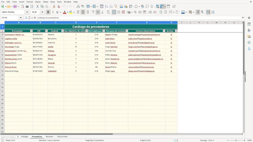 Proveedores – Plazos de entrega Excel – Plantilla gratis (2026)