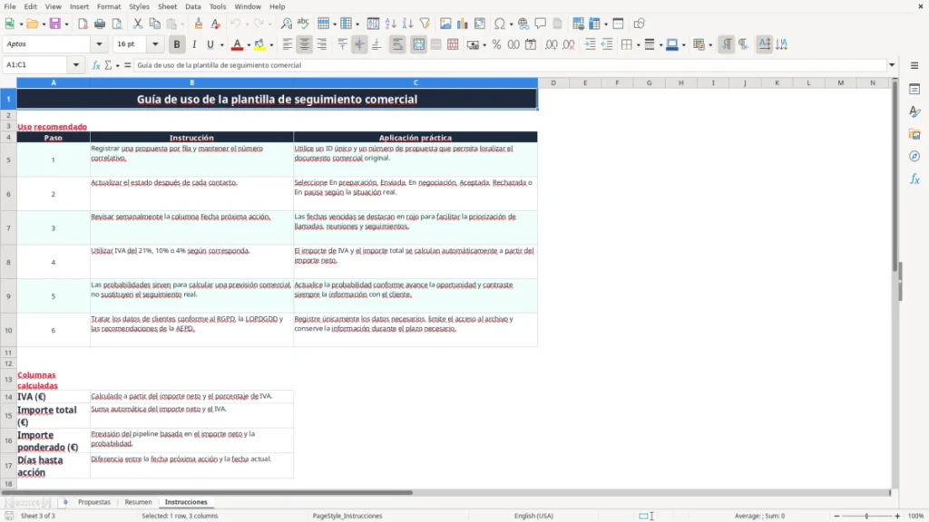 Instrucciones – Seguimiento propuestas Excel – Plantilla gratis (2026)